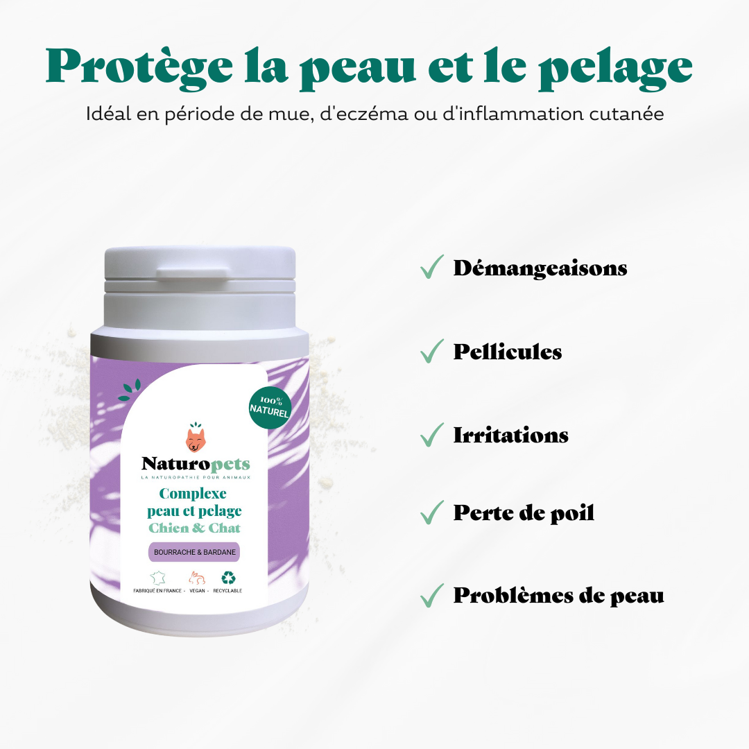 Complément alimentaire Peau et Pelage naturel - Chien et Chat - 54g