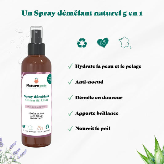 Spray démêlant 100% naturel BIO Chien et Chat - 200ml